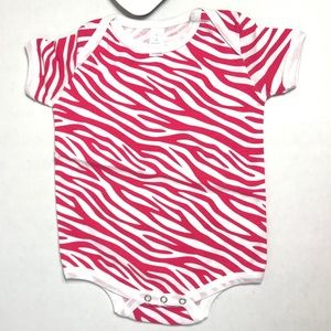 12 months. Onesie Pink and White Stripe Baby